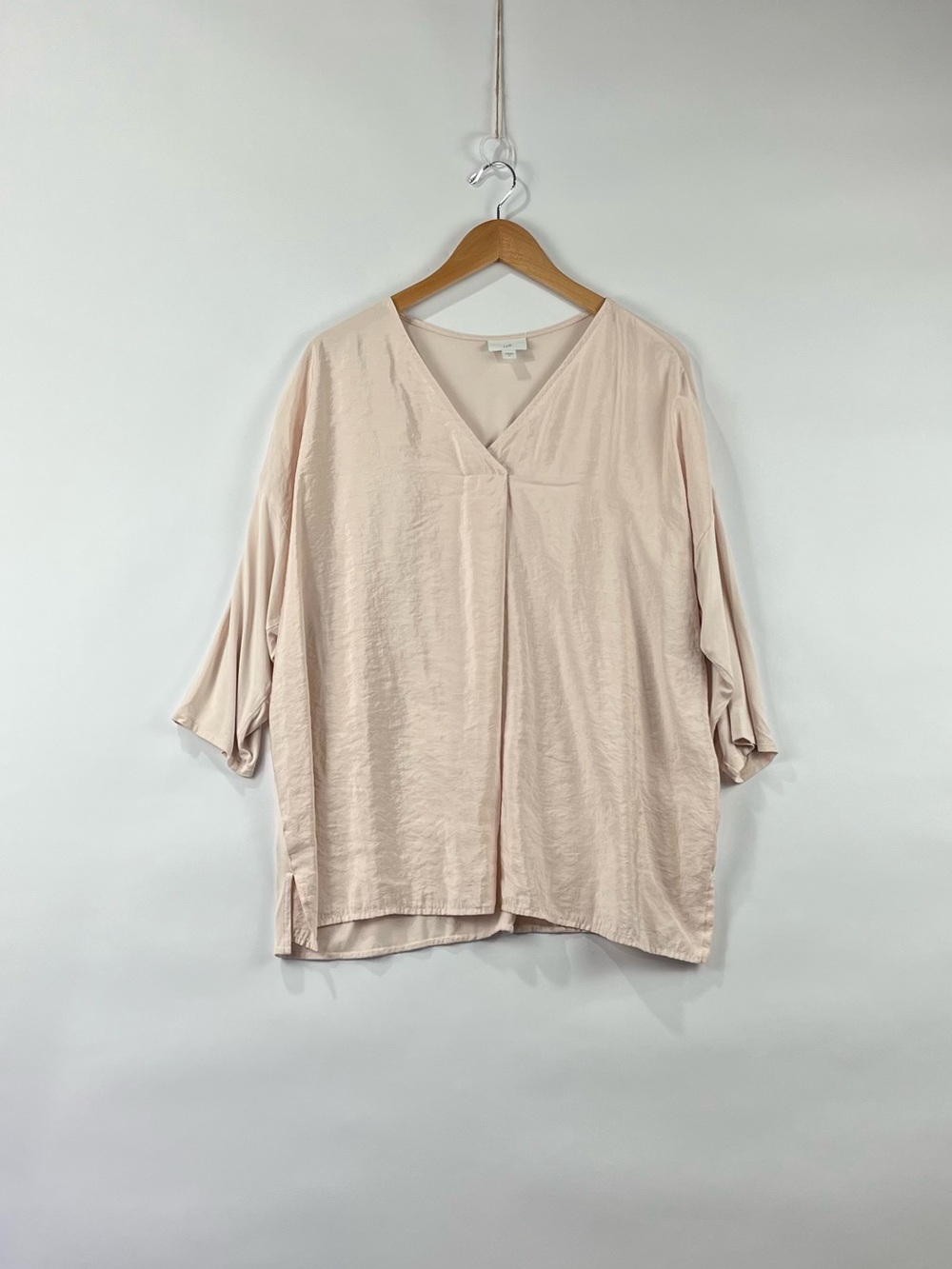J.Jill Soft Relaxed Fit Mixed Media V-Neck Tunic Top XL
